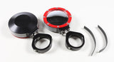 Billet Side Mirrors Round W/Bezel Yellow 2"