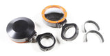 Billet Side Mirrors Round W/Bezel Yellow 2"