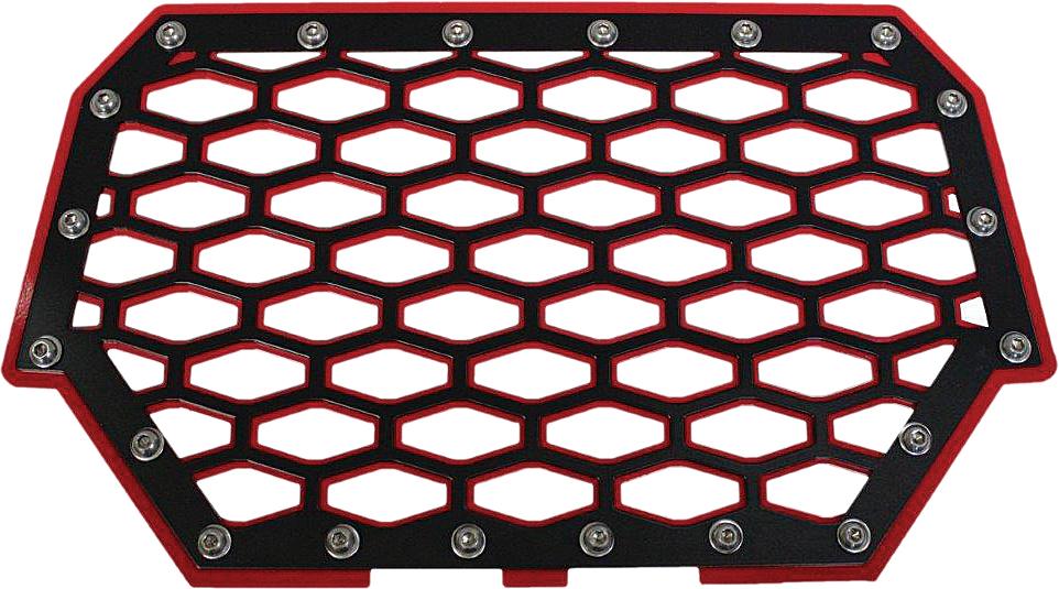 2-panel Front Grill (black-red)