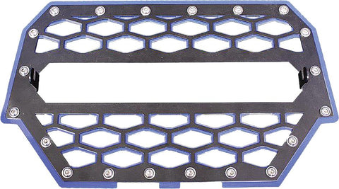 2-panel Front Grill Black-blue W-light Mount