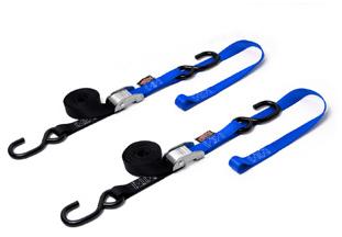 Cam Buckle Soft-Tye Tie-Downs Black/Blue 1"x6'