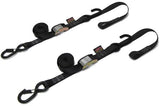 Soft Tye W/Secure Hook Black/Orange 1" 2/Pk