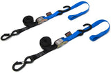 Soft Tye W/Secure Hook Black/Orange 1" 2/Pk