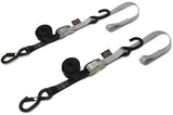 Soft Tye W/Secure Hook Black/Orange 1" 2/Pk
