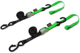 Soft Tye W/Secure Hook Black/Orange 1" 2/Pk