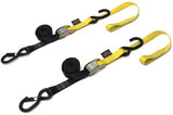 Soft Tye W/Secure Hook Black/Orange 1" 2/Pk
