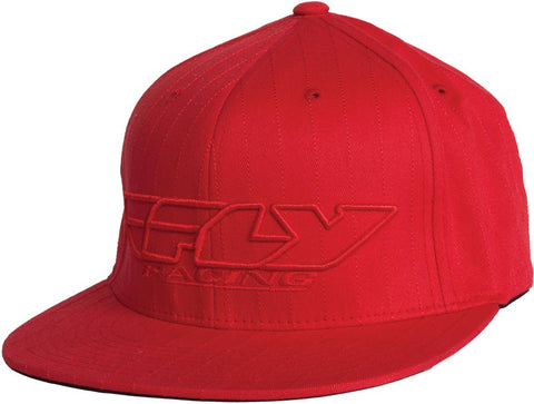 Corp. Pin Stripe Hat Red L/X