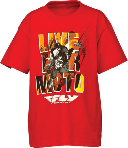 Live For Moto Tee Red 4t