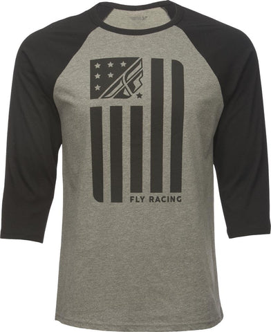Past Time 3/4 Tee Heather/Black 2X