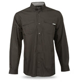 Button Up L/S Shirt Black 2X