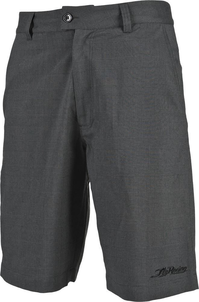 Mulligan Short Charcoal Plaid Sz 28