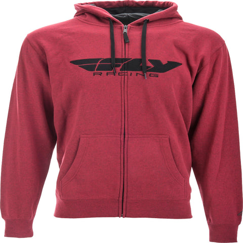 Corporate Zip Up Hoodie Burgundy/Black 2X