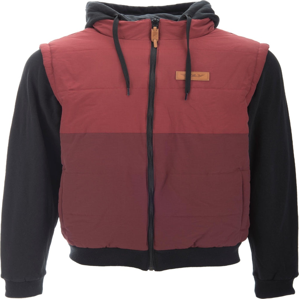 Never Quilt Hoodie Burgundy/Black 2X