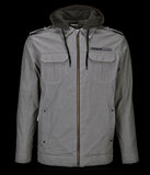 Waxed Jacket W/Hood Grey 2X