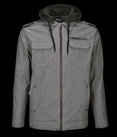 Waxed Jacket W/Hood Grey 2X