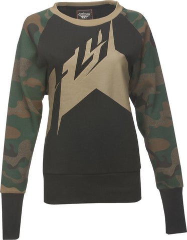Crew Ladies Pullover Hoodie Camo X-2x