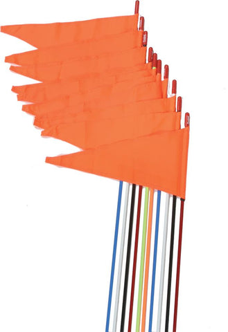 Safety Flags Spring Mount Black 7' 10-pk