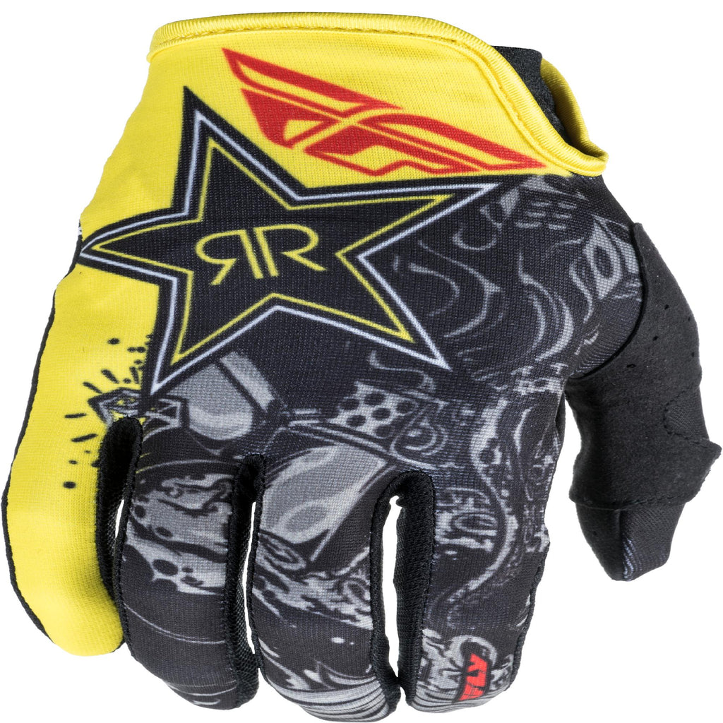 Lite Rockstar Gloves Black/Yellow Sz 13