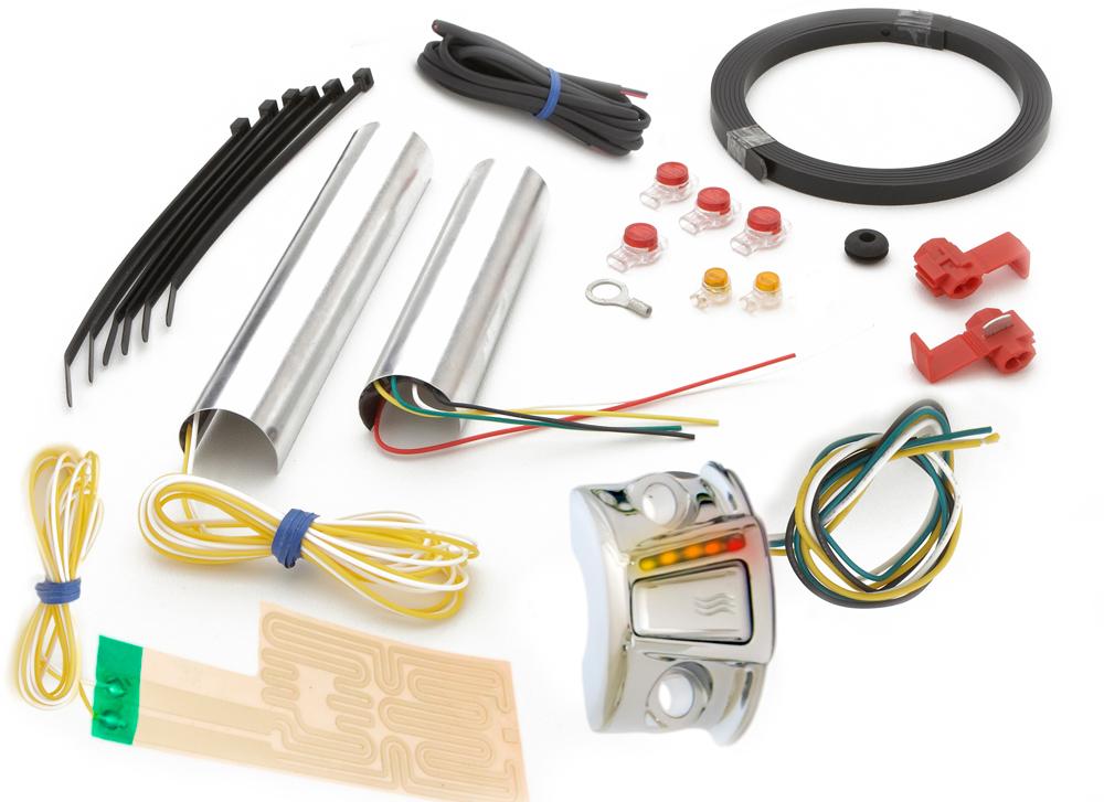Harley Grip Warmer Kit W-chrome Throttle Controller