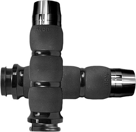Air Cushioned Anodized Elite Grips Black (Fly By Wire)