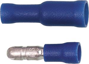 Bullet Receptacles & Adapters 16-14 Awg Blue 15-pk