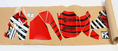 Hood-side Kit Three.4 Red Polaris Axys Rmk