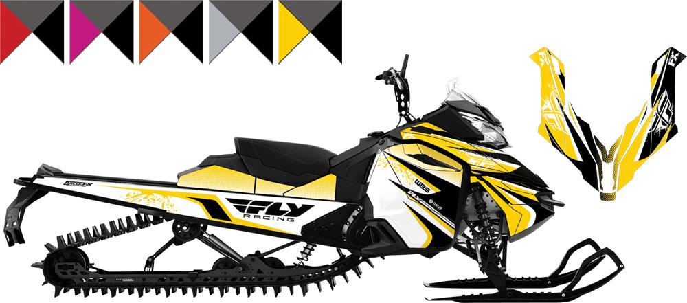 Hood-side Inversion Yellow Ski-doo Xm