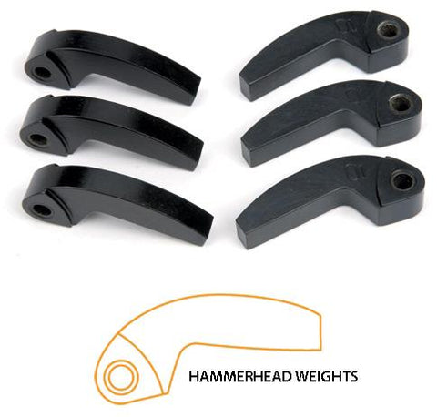 Hypershift Hammerhead Machined Weights 3-pk 95g