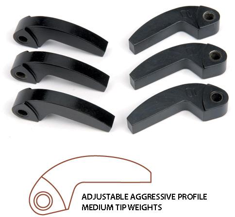 Hypershift Aggressive Med Tip Machined Weights 3-pk 54g