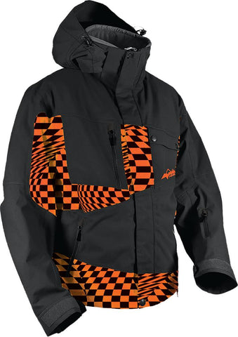 Peak 2 Jacket Orange-checker M
