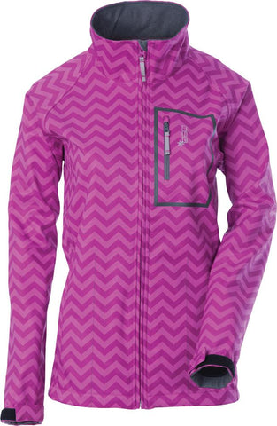 Softshell Jacket Xs Chevron/Aqua Blue