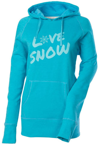 Love Pullover Hood Md Aqua