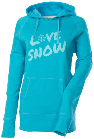Love Pullover Hood Xl Aqua