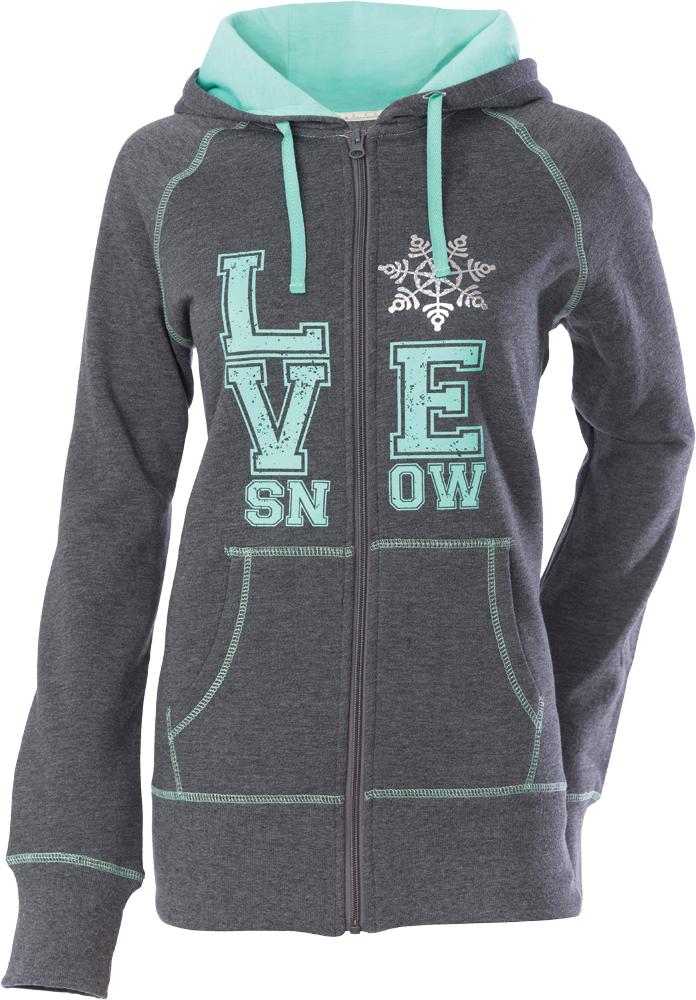 Love Sno Zip Hoodie  Sm Charcoal