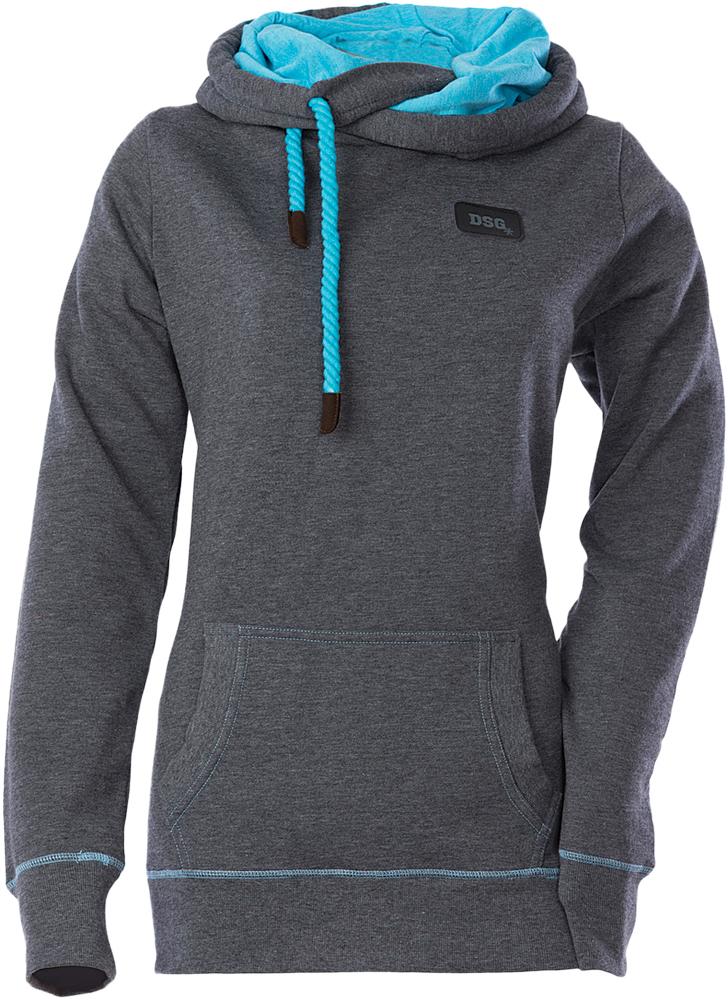Side Tie Hoodie Heather Xs Black