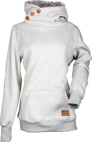 Side Button Pullover Hoodie Oatmeal Heather 3x