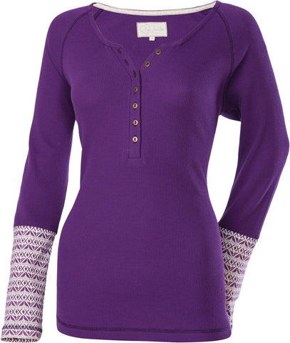 Henley Thermal Plum Sm