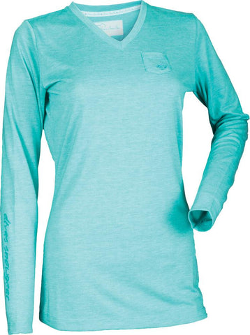 Simple Long Sleeve Tee Teal X