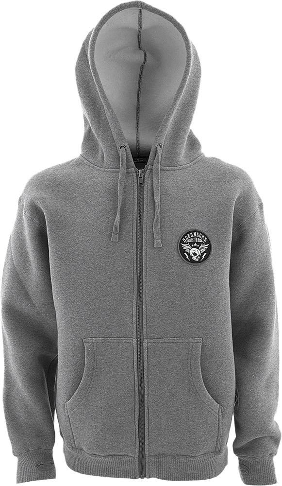Warriors Heavyweight Zip-up Heather Grey Lg