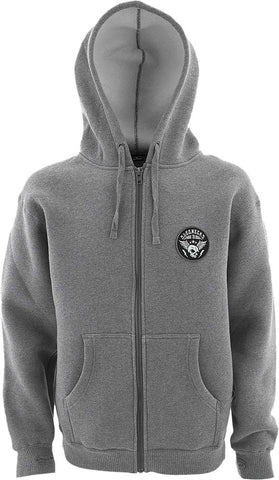 Warriors Heavyweight Zip-up Heather Grey Md