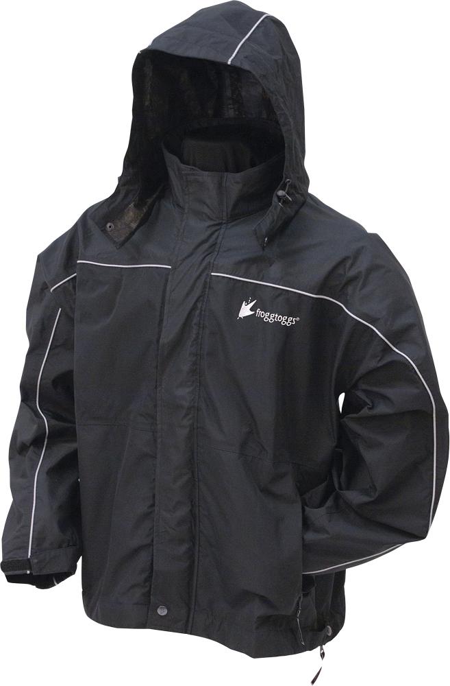Toadz Highway Rain Jacket Black/Silver 2X