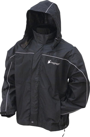 Toadz Highway Rain Jacket Black/Silver 2X