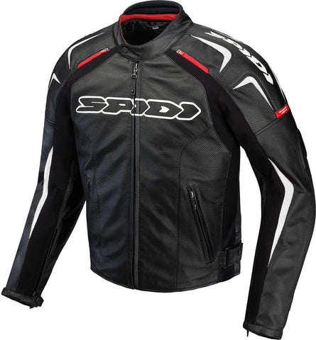 Track Leather Jacket Black-white E56-us46