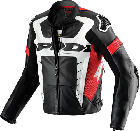 Warrior Pro Leather Jacket Black-red E58-us48