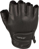 Half-N-Half Fingerless Perforated Leather Gloves X