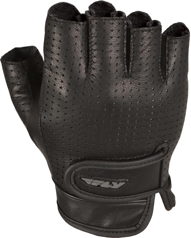Half-N-Half Fingerless Perforated Leather Gloves X