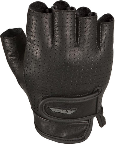 Half-N-Half Fingerless Perforated Leather Gloves X