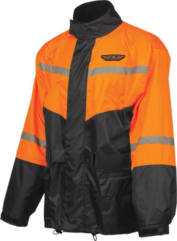 2-Pc Rain Suit Black/Orange 5X