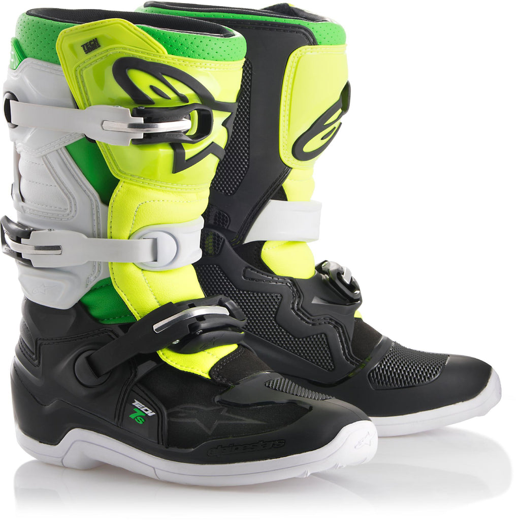 Tech 7S Prodigy Boots Black/White/Yellow Sz 7