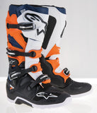 Tech 7 Enduro Boots Black/Orange/White/Blue Sz 14
